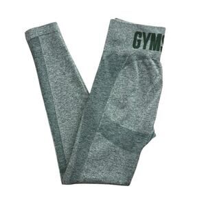 Gymshark High Rise Green Heathered Leggings Medium